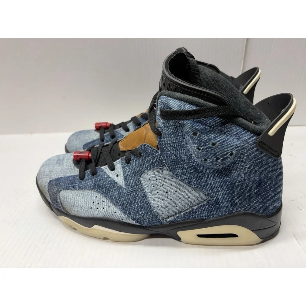 Nike Air Jordan 6 Retro Washed Denim Men's Size 11 US CT5350-401 Great Condition
